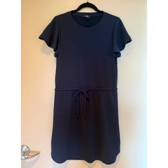 PAIGE Brielle Drawstring Waist Mini Dress Atmosphere (Navy) Size Small - Picture 4 of 6
